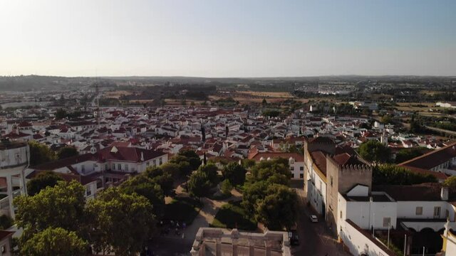 sunset over the city of Evora