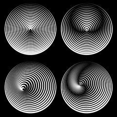 Set of vector round elements from lines