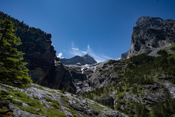 Rosenlaui Wasserfall oberhalb Gletscherschlucht Klein Wellhortn, Rosenlauigletscher Berner Oberland 