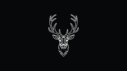 Geometric deer logo template 