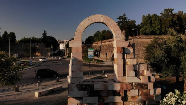 The arch in front of the wall