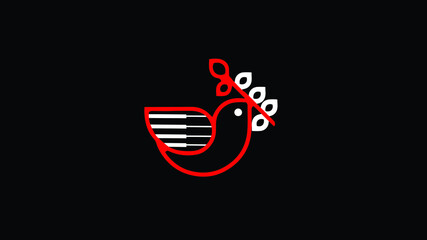 simple, elegant bird logo template