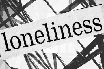 Distressed newspaper headline reading of mass loneliness