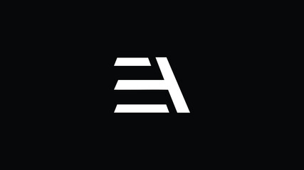 Alphabet icon logo of the letter EA 