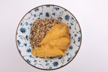 chicken breast with curry sauce