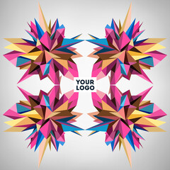 Abstract geometric asymmetric form design