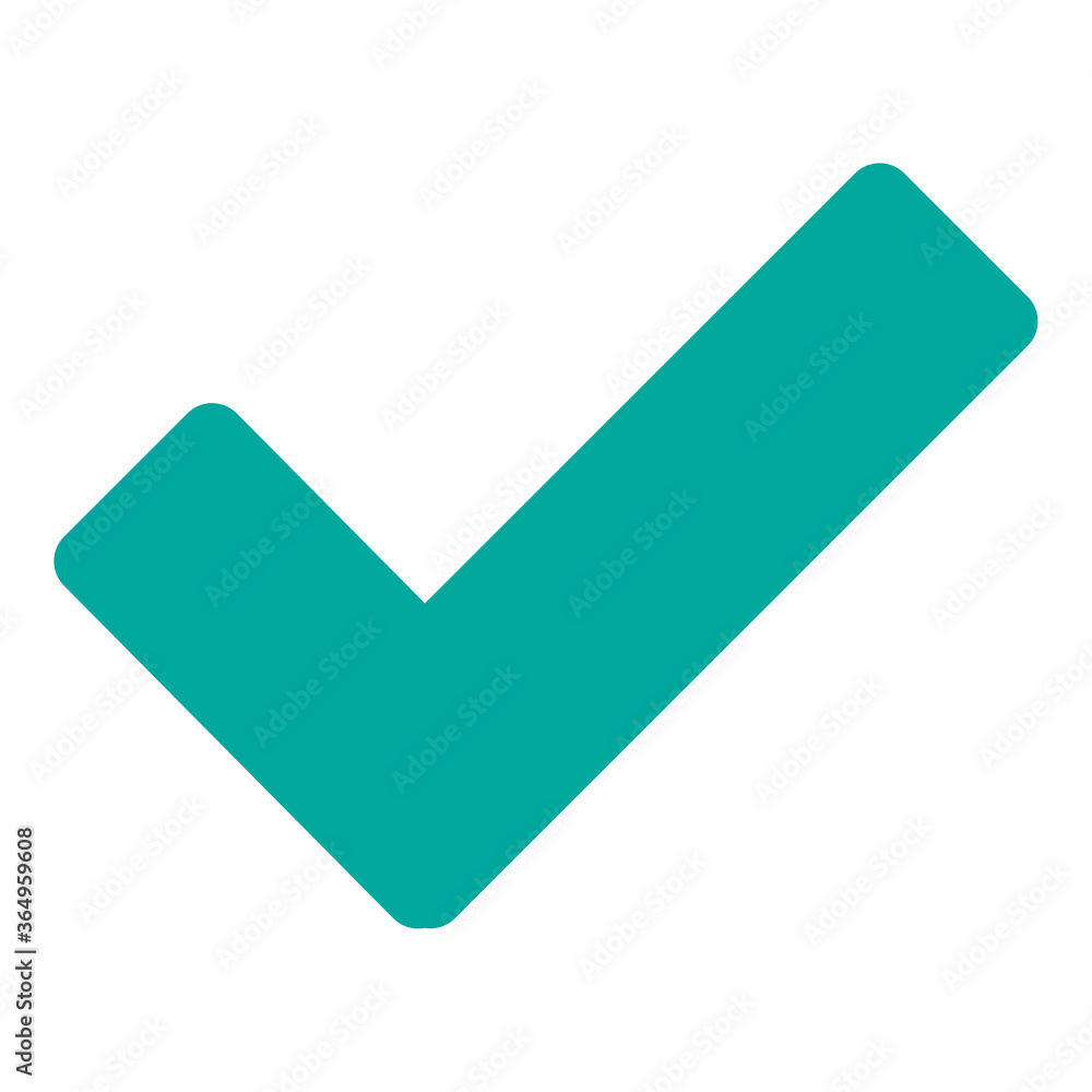 Poster check mark vector icon. green tick icon isolated on white background. flat check mark sign for web s