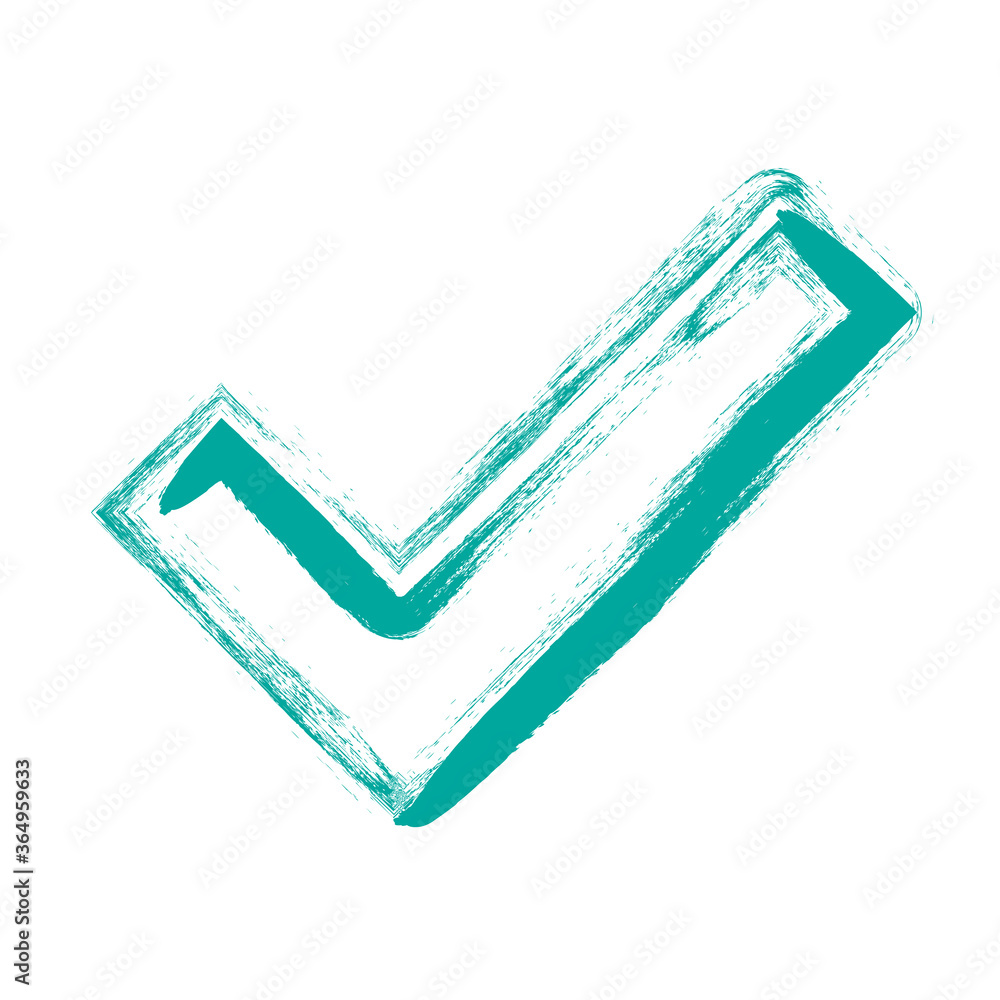 Aufkleber check mark vector icon. green tick icon isolated on white background. flat check mark sign for web s