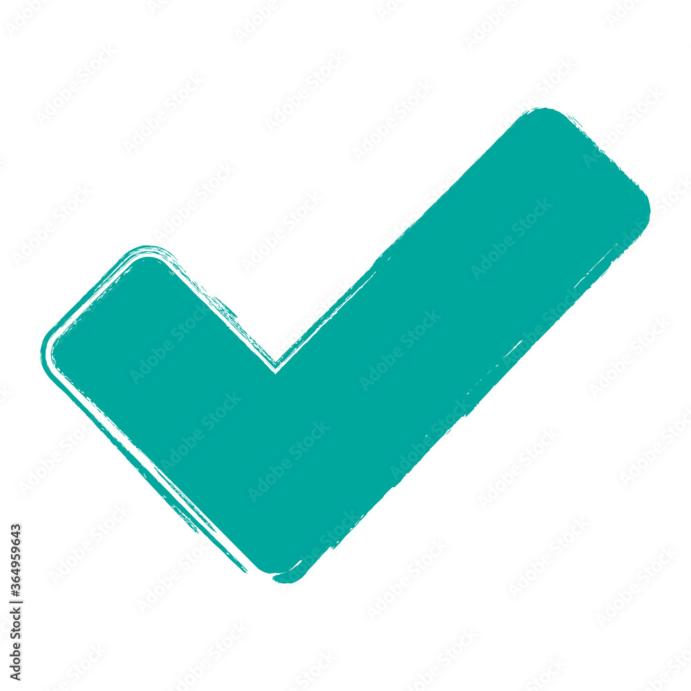 Aufkleber check mark vector icon. green tick icon isolated on white background. flat check mark sign for web s