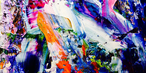 Colorful abstract background wallpaper. Modern motif visual art.  Mixtures of oil paint. Trendy...