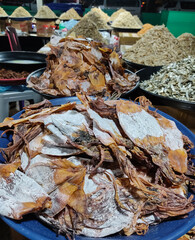 Salted fish, such as kippered herring or dried and salted cod