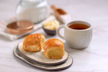 Bolen Pisang or Banana Wrapped with Puff Pastry, Typically Food from Bandung. Popular as Bolen Bandung