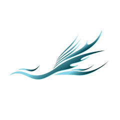 Vector logo blue bird design in eps 10. Simple template and ready to use.