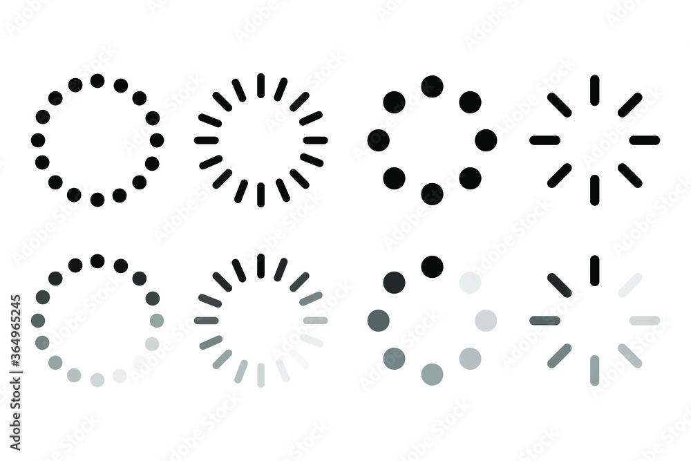 Poster set of loading icons. load. load bar icons.