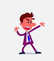 Business man arguing angry in isolated vector illustrations
