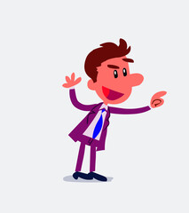 Business man pointing while arguing
