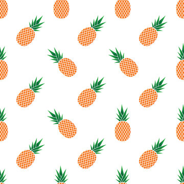 Pineapple seamless pattern. Vector illustration of a seamless pattern of pineapple. © Eugene