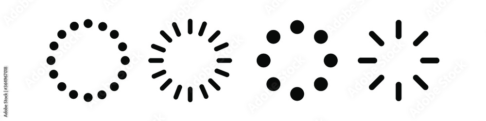 Poster set of loading icons. load. load bar icons.