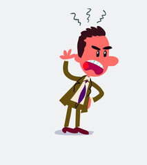 Indigned businessman in isolated vector illustrations
