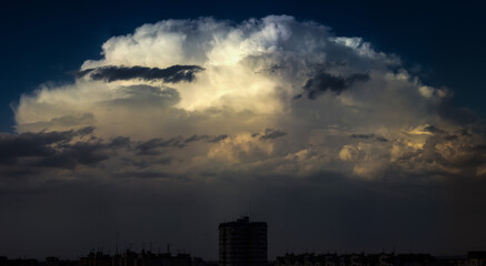 clouds over the city