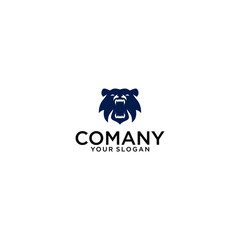 The icon of the bear's head. Simple vector illustration on a white background.