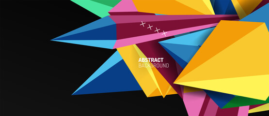 Trendy simple triangle abstract background, dynamic motion concept. Vector Illustration For Wallpaper, Banner, Background, Card, Book Illustration, landing page