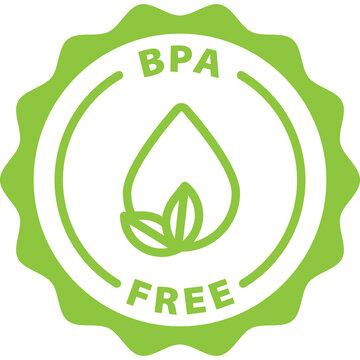 bpa free green icon stamp rounded 