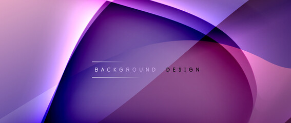 Fototapeta premium Fluid gradient waves with shadow lines and glowing light effect, modern flowing motion abstract background for cover, placards, poster, banner or flyer