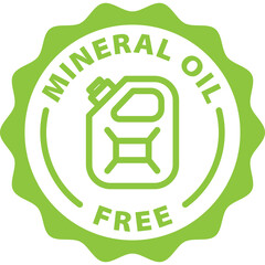 mineral oil free green icon stamp rounded 