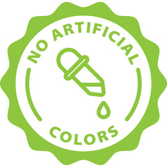 no artificial colors green icon stamp rounded 