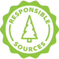 responsible sources green icon stamp rounded 