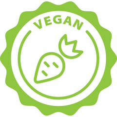 vegan green icon stamp rounded 