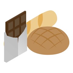 Traditional food icon. Isometric illustration of traditional food vector icon for web