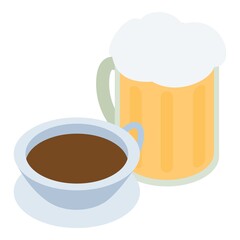 Traditional drink icon. Isometric illustration of traditional drink vector icon for web