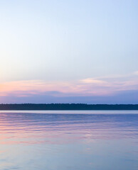 Fototapeta premium sunset over the lake