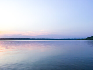 sunset over the lake