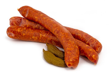 Frisch zubereitete Würstchen aus Schweinefleisch: 