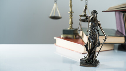 The Statue of Justice - lady justice or Iustitia 