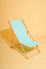 summer chair blue yellow beach