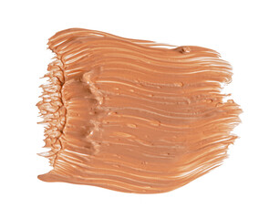 Make-up foundation swatch isolated on white background