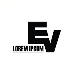 Letter EV simple logo design vector. monogram logo vector illustration