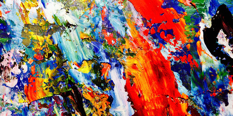 Colorful abstract background wallpaper. Modern motif visual art.  Mixtures of oil paint. Trendy...