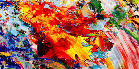 Colorful abstract background wallpaper. Modern motif visual art.  Mixtures of oil paint. Trendy...