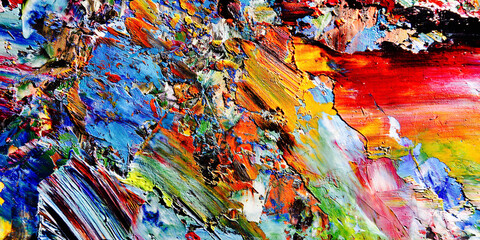 Colorful abstract background wallpaper. Modern motif visual art.  Mixtures of oil paint. Trendy...