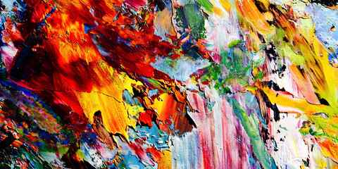 Colorful abstract background wallpaper. Modern motif visual art.  Mixtures of oil paint. Trendy...