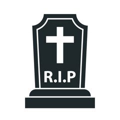 Fototapeta premium Tombstone icon vector design template 