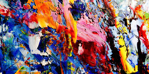 Colorful abstract background wallpaper. Modern motif visual art.  Mixtures of oil paint. Trendy...