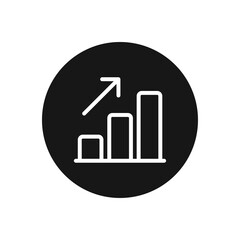 Increase icon vector. Graph sign