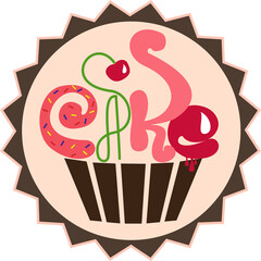 Cake Logo Design Set Template Inspiration