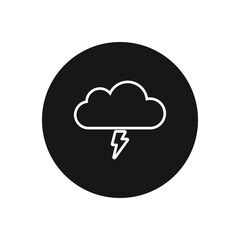 Storm icon vector. Cloud sign